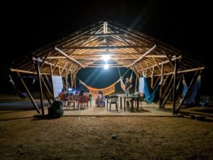 La Guajira hone home being powered at night with battery energy