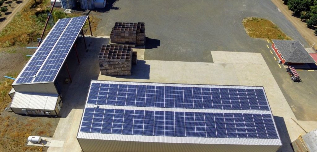 large salem oregon commercial solar project at chapin dehydrators