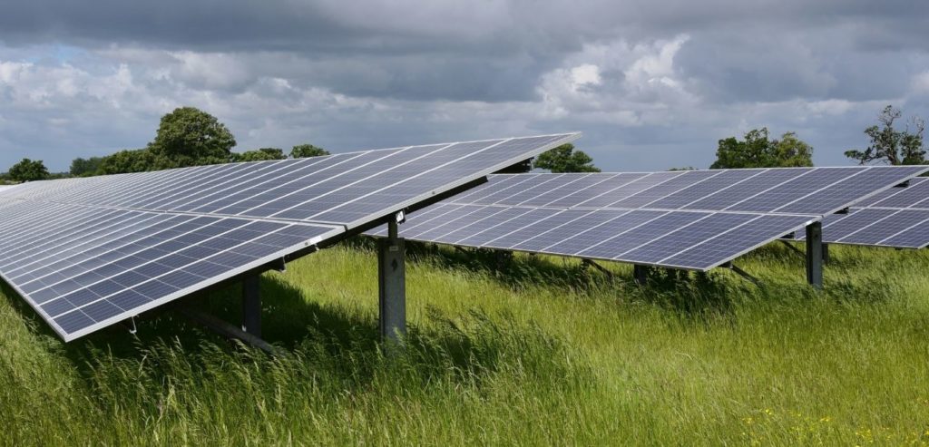 a solar farm harvesting the sunlight