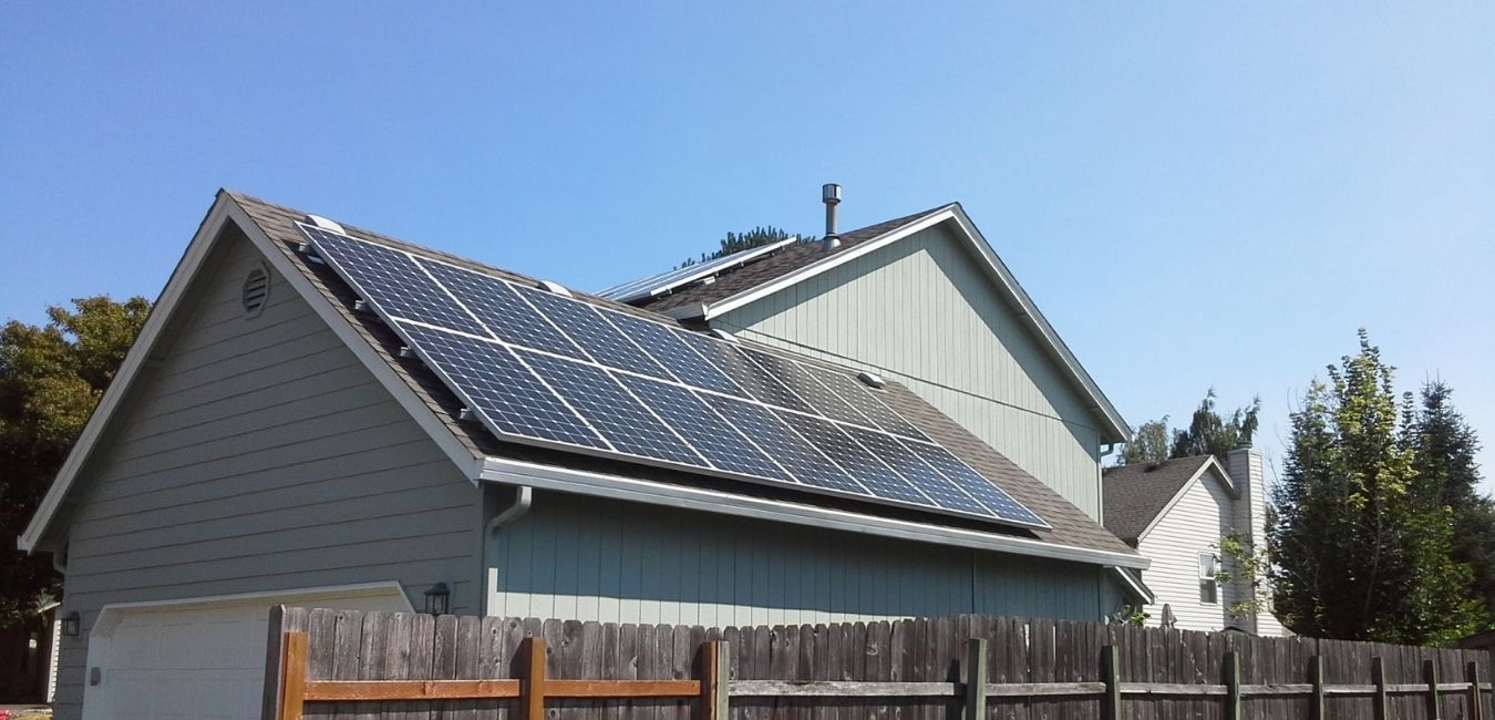 solar panels on a home in vancouver Washington