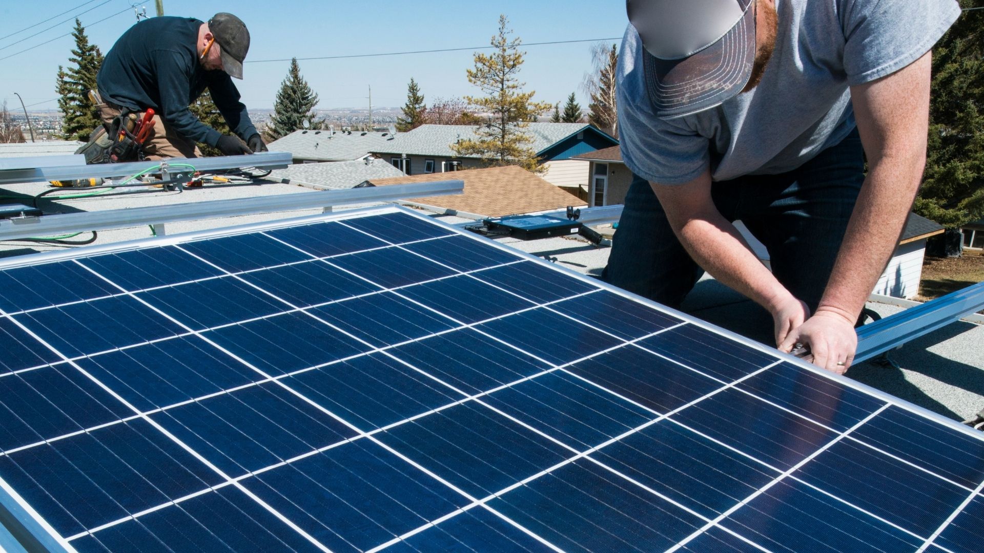 Oregon solar installers building a Solar Panel Installation