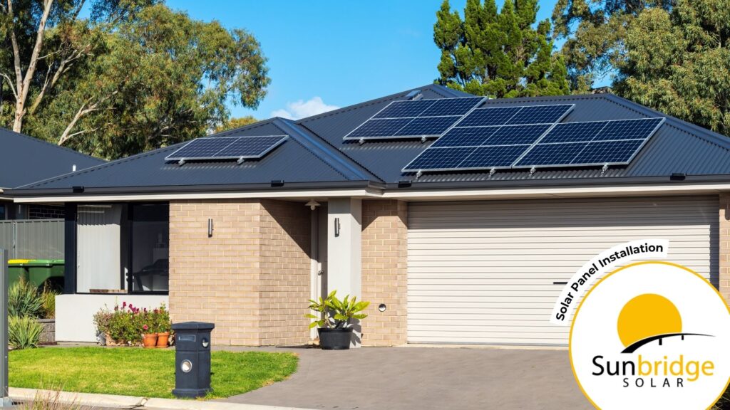 Solar Panels on the Roof of a Modern House