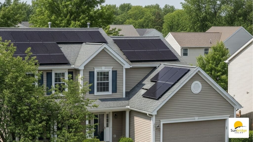 a home with solar panels on the roof in washington state